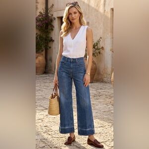 Polo Ralph Lauren Denim The Wide Leg Crop NWT